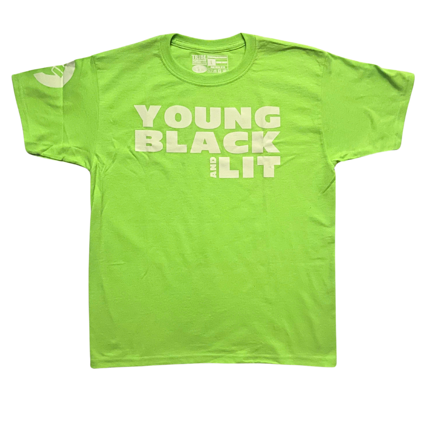 Young Black and Lit Youth T-Shirt (Neon Green)